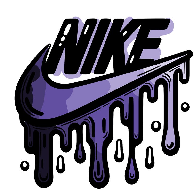 dripping nike logo