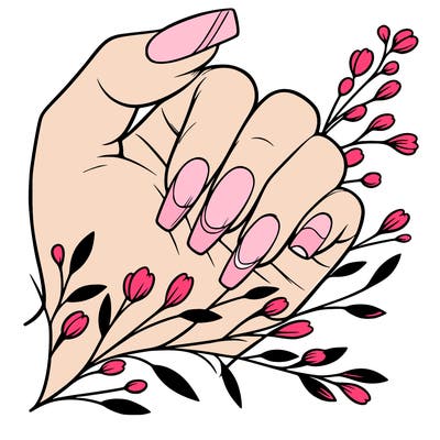 nails with french tip