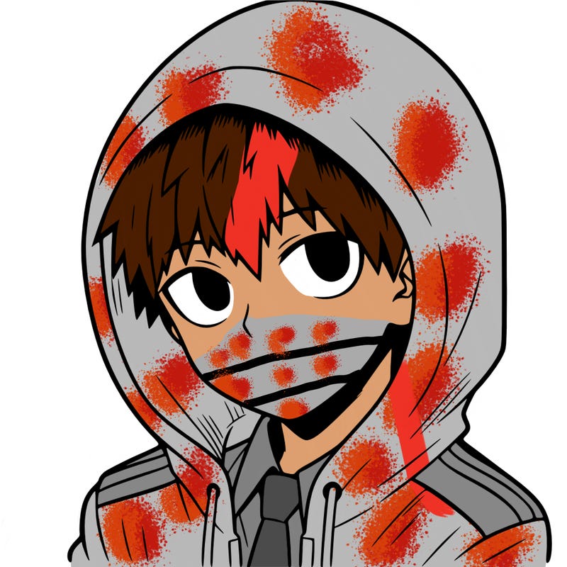 manga character with a hoodie