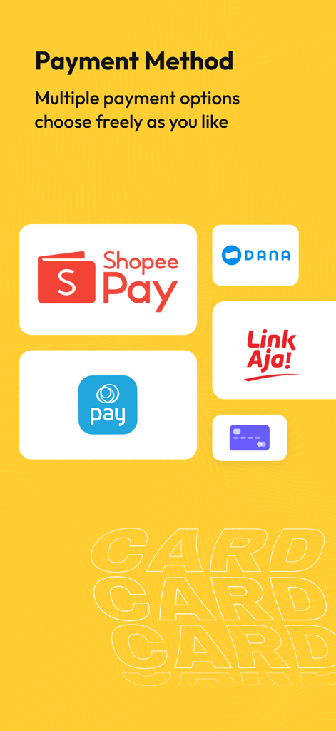 Schermata delle opzioni di pagamento che mostra più opzioni di portafoglio digitale.