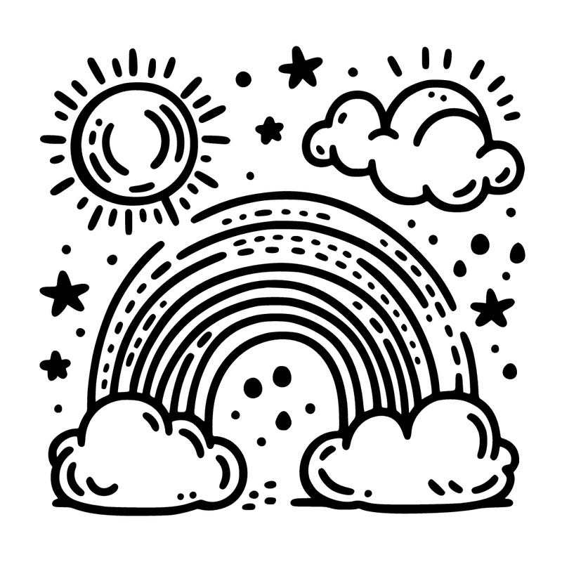 rainbow with the sun