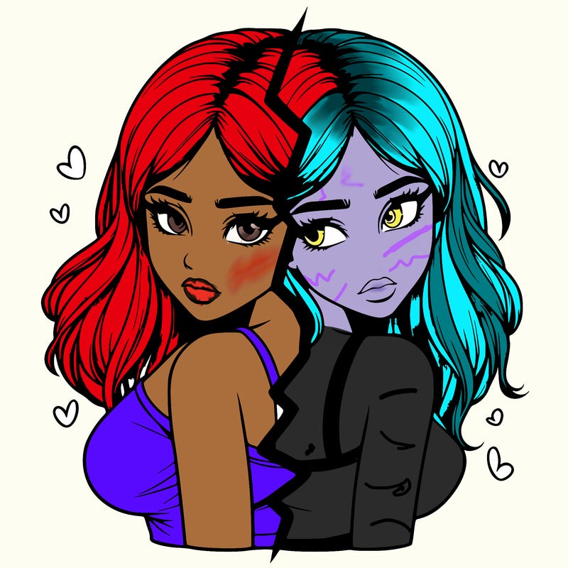 realistic girl split