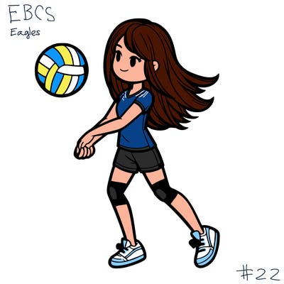 volleyball girl realistic
