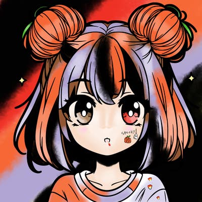 a girl with two hair buns anime