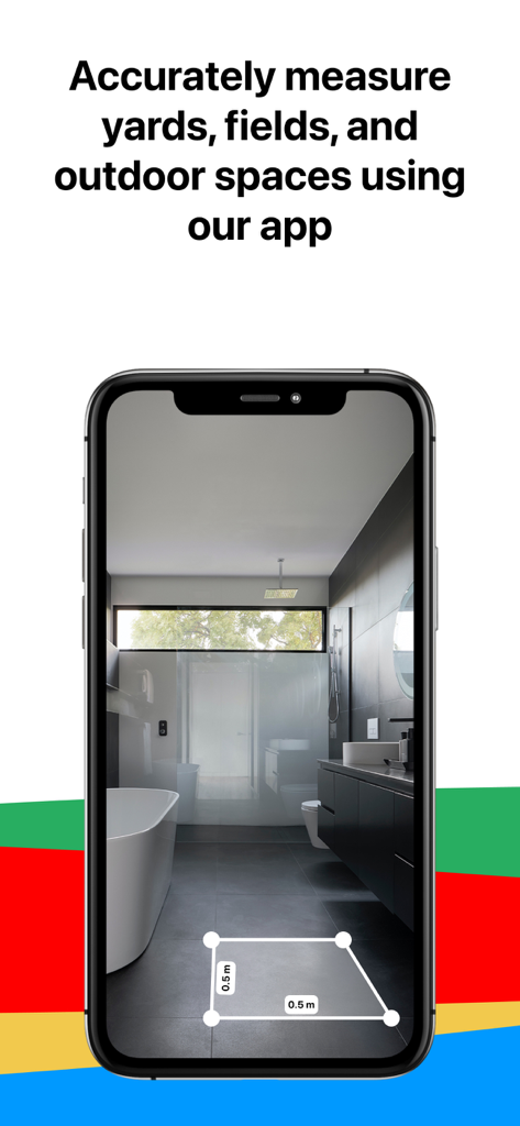 Field Area MeasureーLand Parcel - Application Field Area Measure utilisant la RA pour mesurer la surface du sol d'une salle de bain