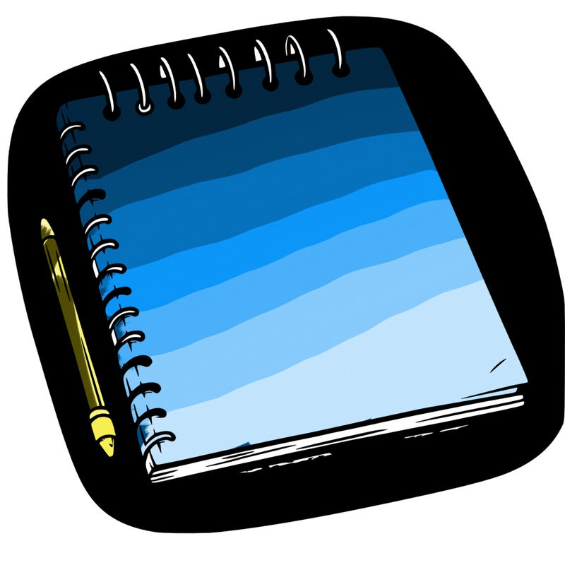 a blank sketch pad