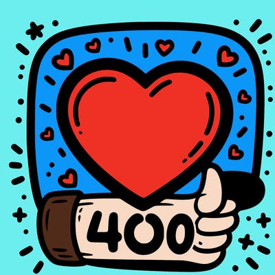 400 likes in heart