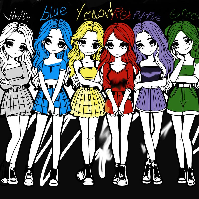 a group of girls realistic