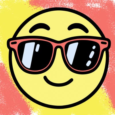 emoji with sunglasses