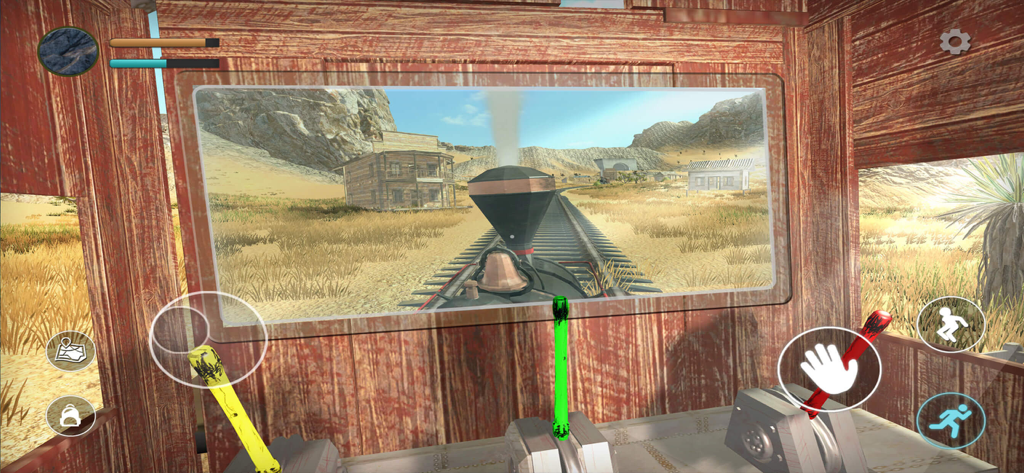 Charles Train - First person view of the train cabin interior in Charles Train survival game