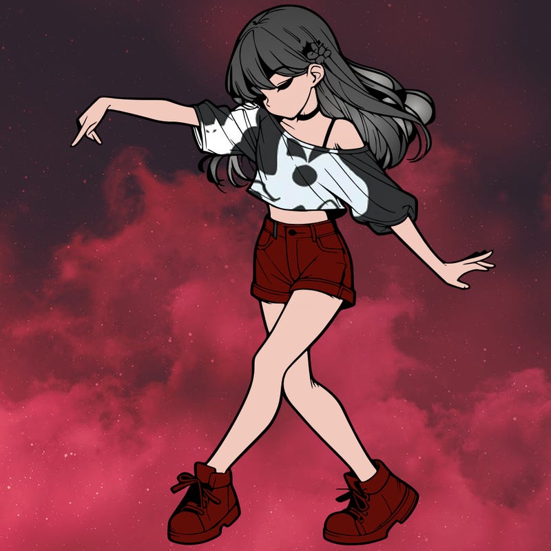 realistic girl danceing