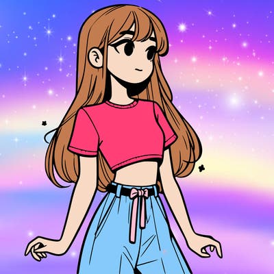 girl in a cute crop top