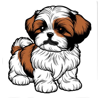 realistic shih tzu puppy