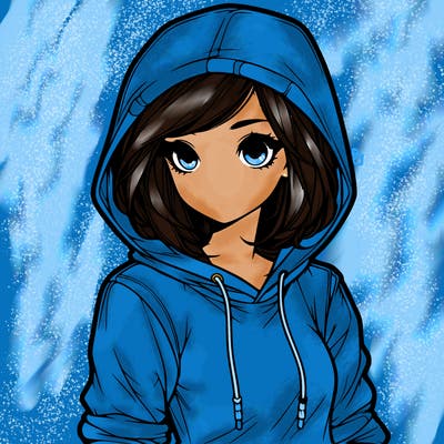 realistic girl with hoodie