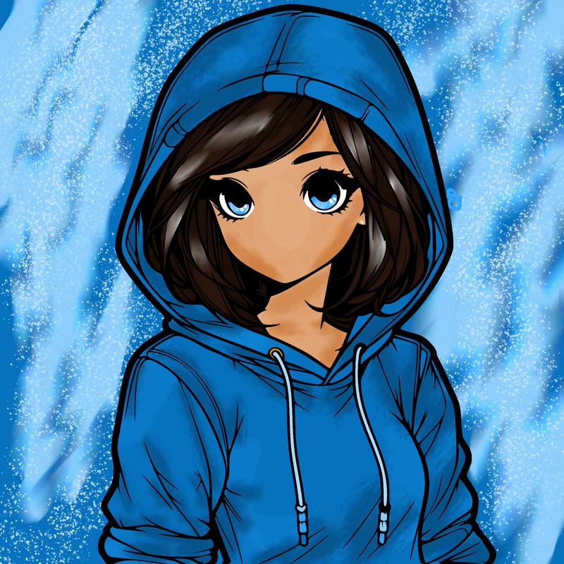 realistic girl with hoodie