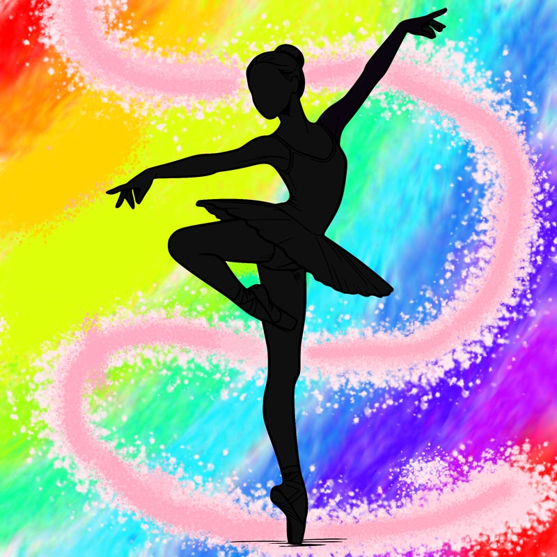 realistic person doing ballet