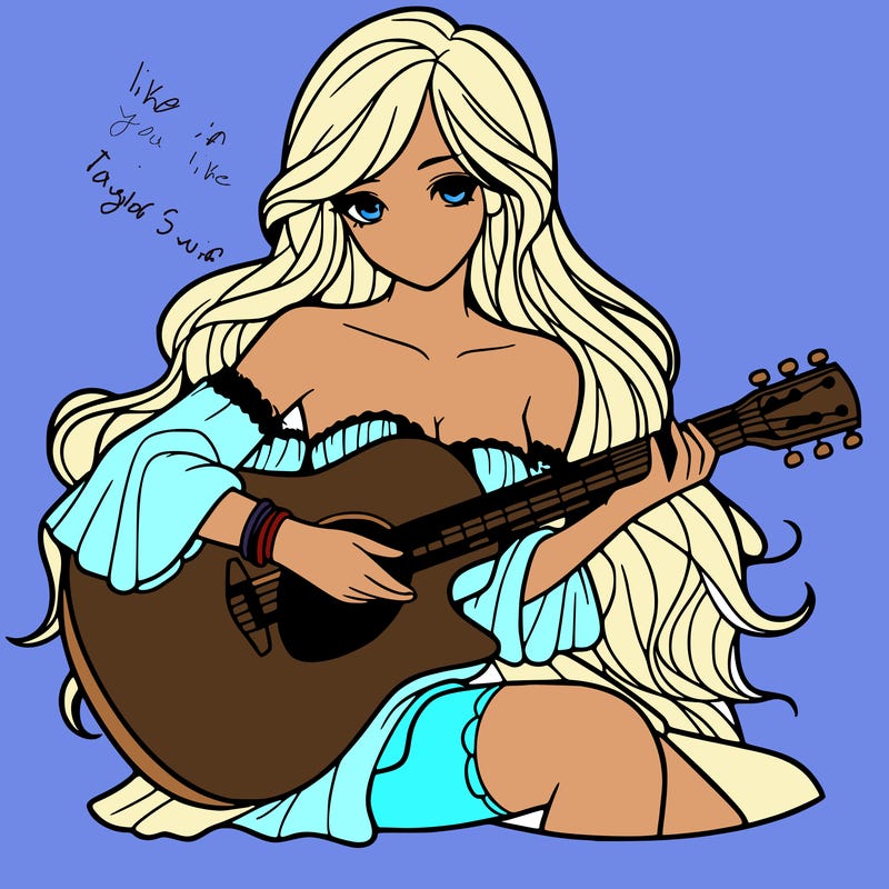 beautiful girl playing the guitar