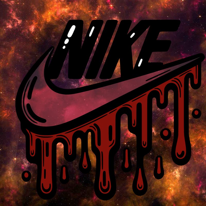 dripping nike logo