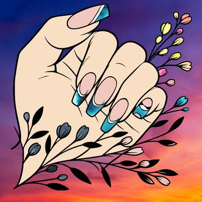 nails with french tip