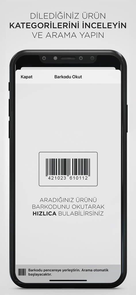 LUFIAN - Pantalla de la app móvil Lufian mostrando la función de escáner de códigos de barras para una búsqueda rápida de productos