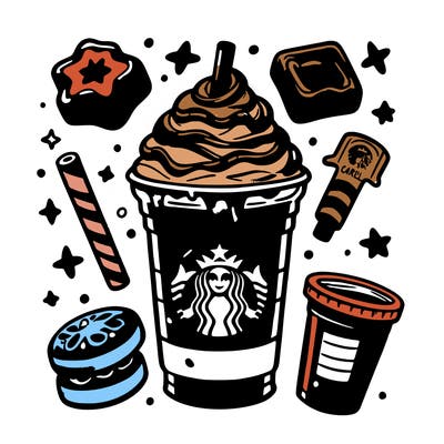 realistic starbucks carmel iced latte