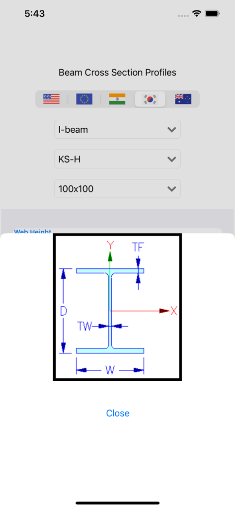 Beam Sections Profiles - Reference App | MWM
