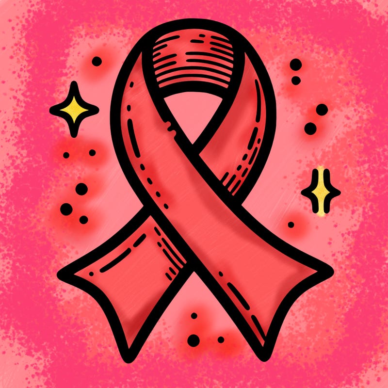ribbon symbol of national breast cancer awareness month