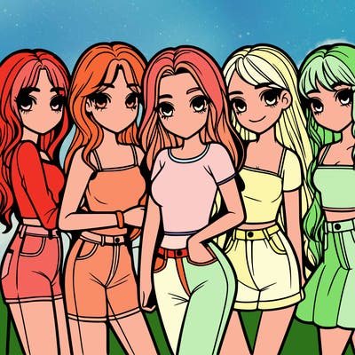 group of girls
