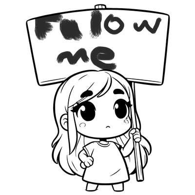 girl with blank sign