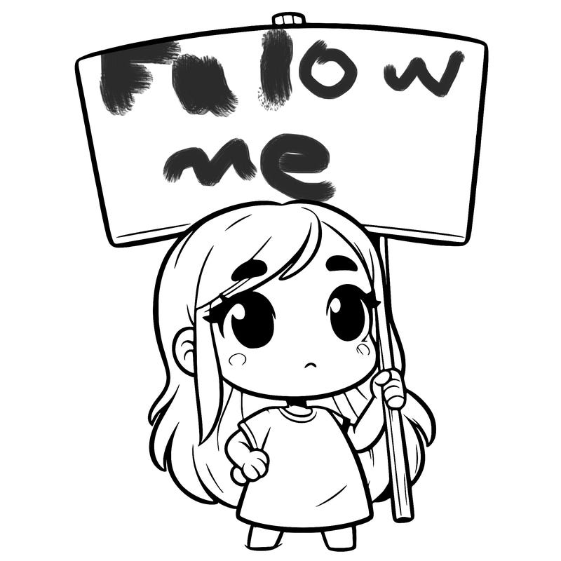 girl with blank sign