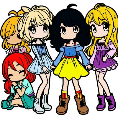 a group of cute girls