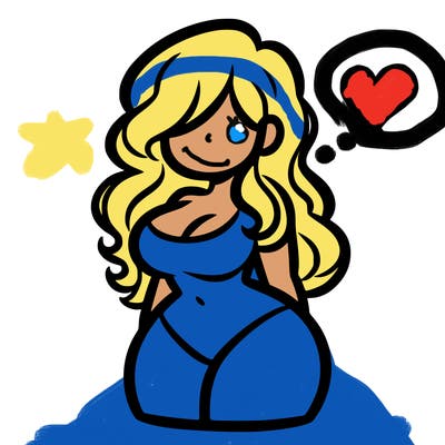 curvy woman with hair