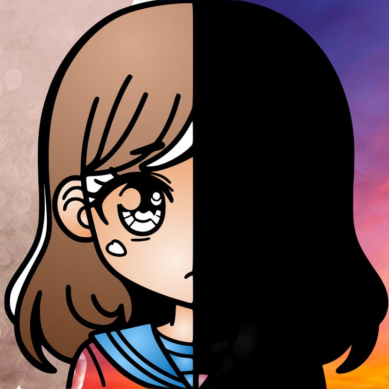 a split of a girl