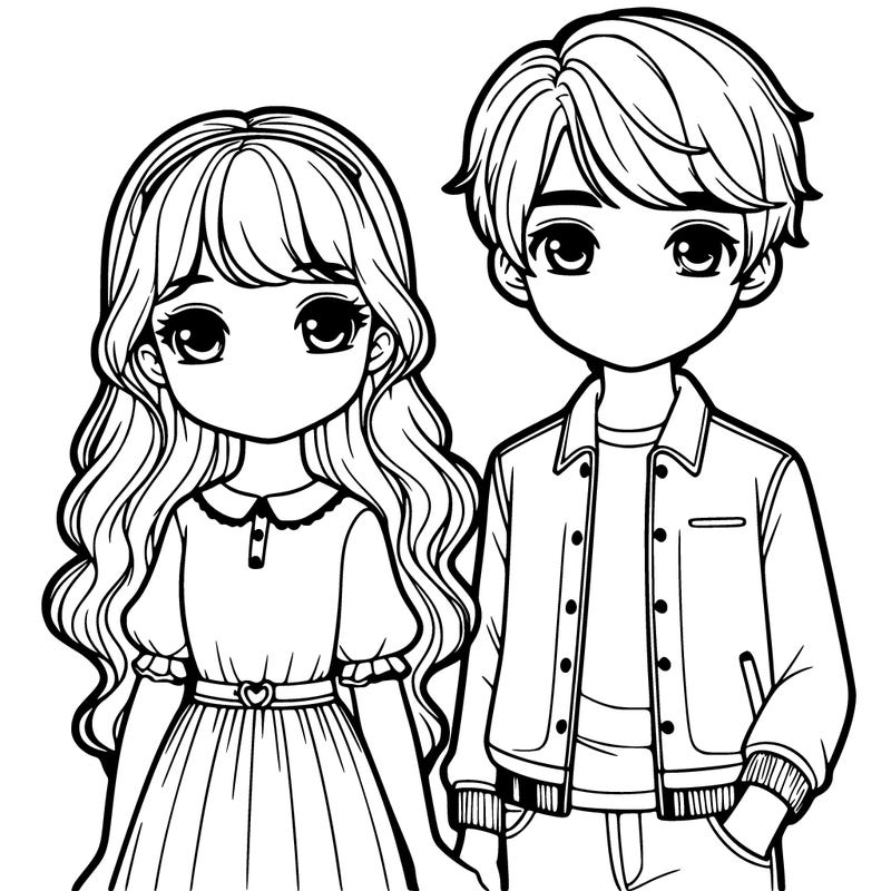 girl and guy realistic