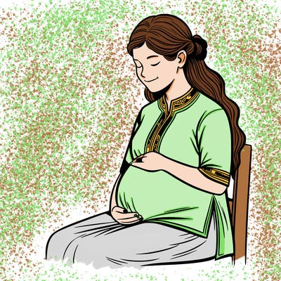 realistic pregnant woman