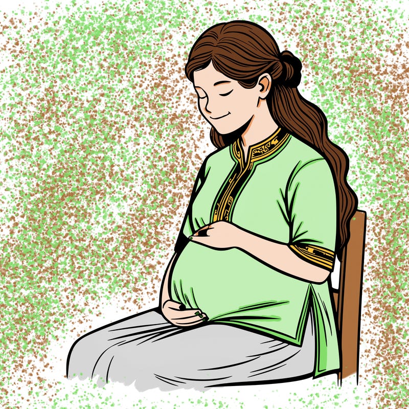 realistic pregnant woman