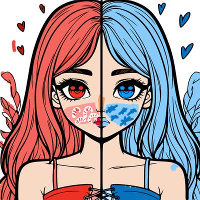 realistic girl split