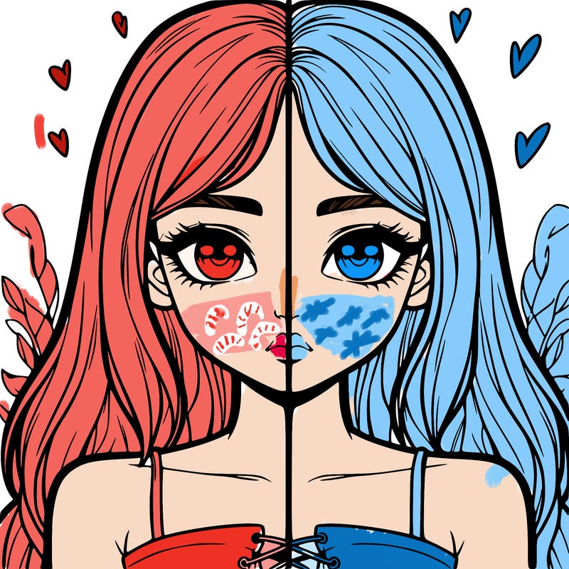 realistic girl split