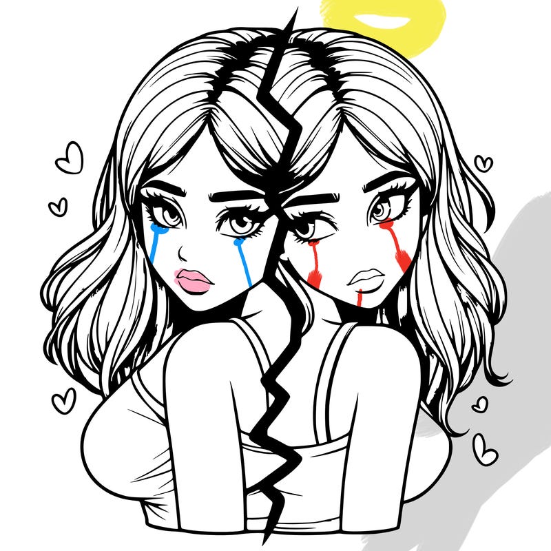 realistic girl split