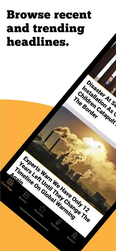 The Babylon Bee - The Babylon Bee app interface showing satirical news headlines on a smartphone