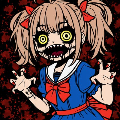 scary anime girl