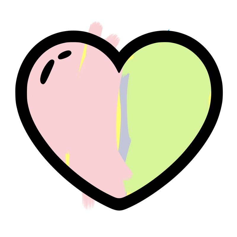 a blank heart
