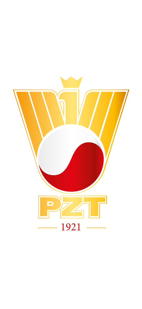 PZT - Official logo of the Polish Tennis Association featuring a golden eagle and a red and white tennis ball
