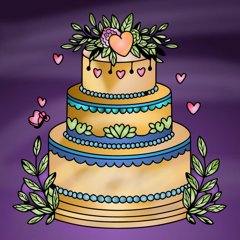 simple wedding cake