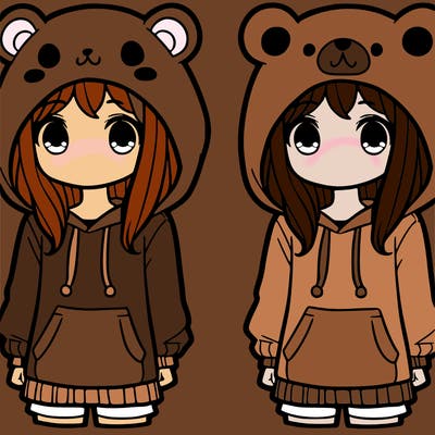 girl dressed in animal hoodie