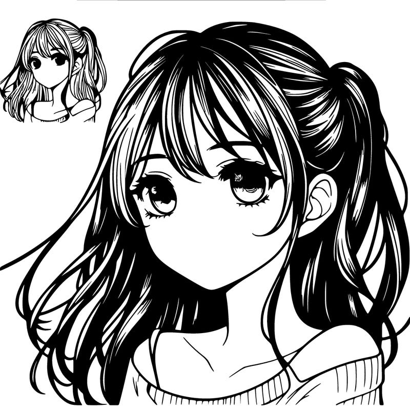 realistic girl manga cute