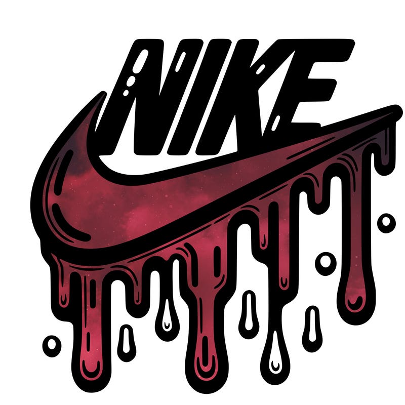 dripping nike logo