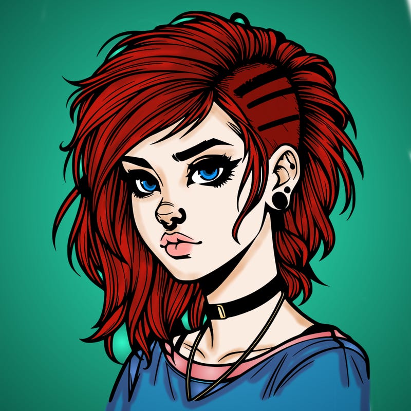 realistic punk style girl