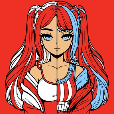 realistic girl split