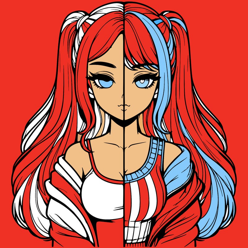 realistic girl split